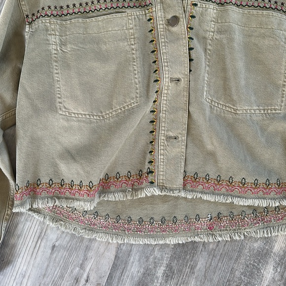 Zara embroidered cotton overshirt - Picture 7 of 12